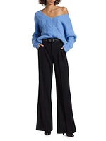 Wool-Cashmere Cable-Knit Sweater