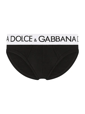 Logo Waistband Stretch Cotton Midi Brief