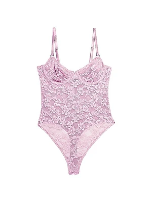 Le Stretch Floral Lace Bodysuit