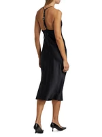 Lace-Trimmed Silk Slip Dress