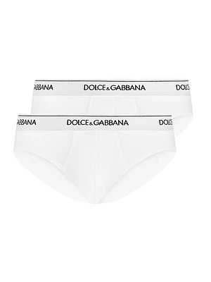 2-Pack Logo Waistband Stretch Cotton Midi Brief