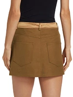 Tatum Metallic Zip-Front Skort