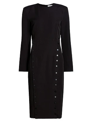 Cora Long-Sleeve Midi-Dress