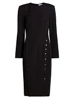 Cora Long-Sleeve Midi-Dress