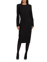 Cora Long-Sleeve Midi-Dress