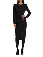 Cora Long-Sleeve Midi-Dress