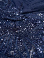 Ginny Embellished Organza Capelet Gown