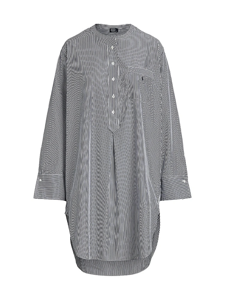 Striped Cotton Sleep Shirt