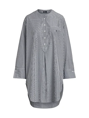 Striped Cotton Sleep Shirt