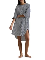 Striped Cotton Sleep Shirt