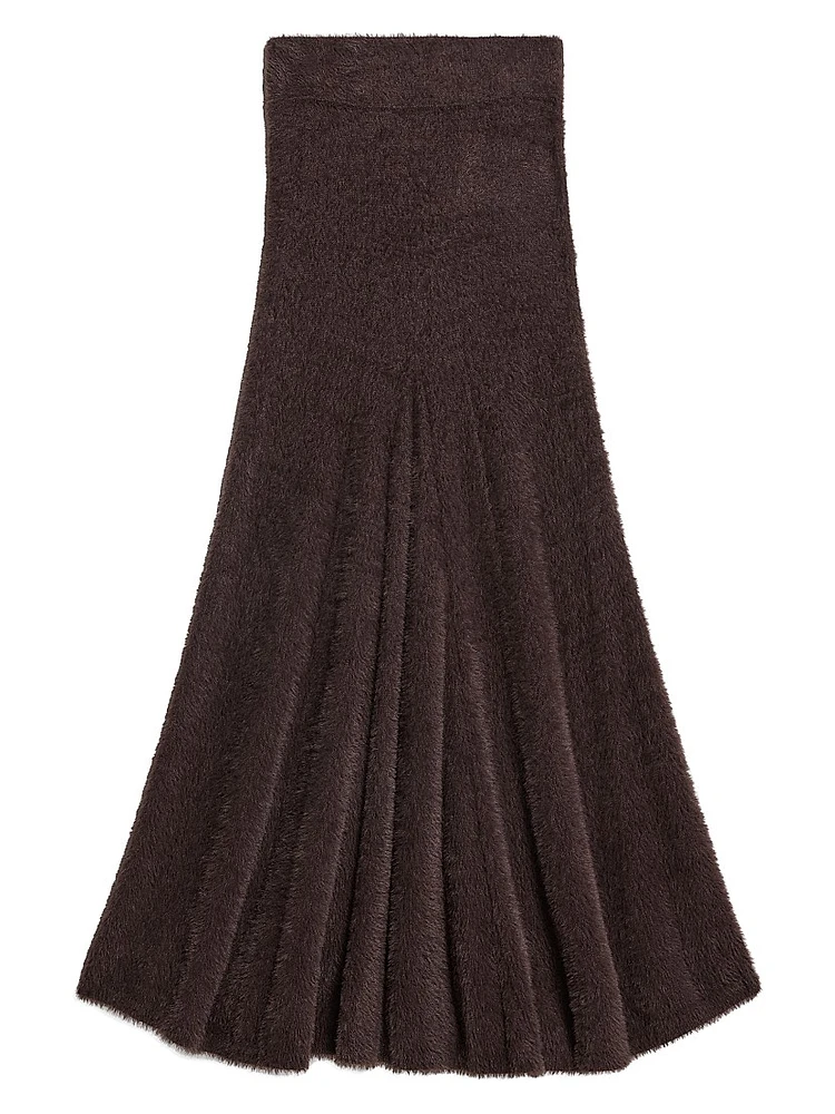 Grunge Eyelash Maxi Skirt