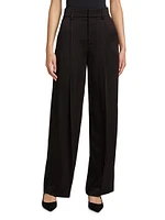 Satin Wide-Leg Trousers