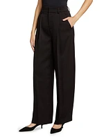Satin Wide-Leg Trousers
