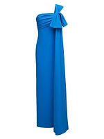 Olivia Draped Crepe Gown
