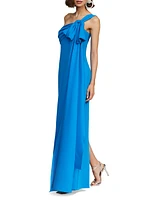 Olivia Draped Crepe Gown