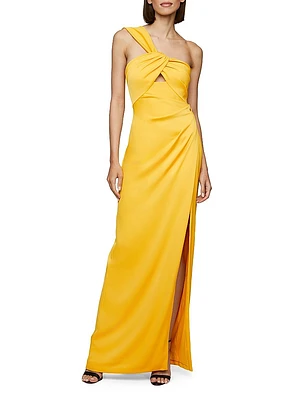 Blaise Asymmetric Satin Dress