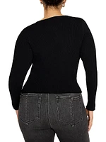 Virgo Rib-Knit Zip Sweater
