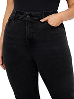 Soft Tech Good Legs Mid-Rise Straight-Leg Jeans