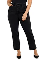 Soft Tech Good Legs Mid-Rise Straight-Leg Jeans