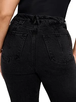 Soft Tech Good Legs Mid-Rise Straight-Leg Jeans