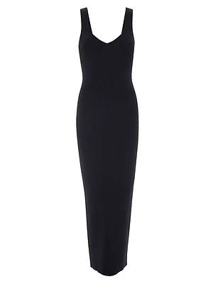 Virgo Rib-Knit Sleeveless Body-Con Dress