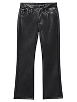 Peyton Faux Leather Flared Jeans