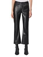 Peyton Faux Leather Flared Jeans