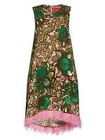La Scala High Dress with Feathers