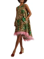 La Scala High Dress with Feathers