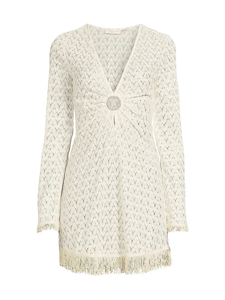 Cassie Fringed Chevron Minidress
