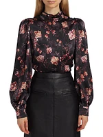 Nury Floral Silk Blouse