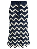 Origen Safi Striped Alpaca Midi-Skirt
