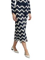 Origen Safi Striped Alpaca Midi-Skirt
