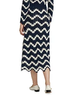 Origen Safi Striped Alpaca Midi-Skirt