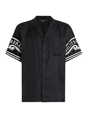 Monogram Logo Silk Shirt