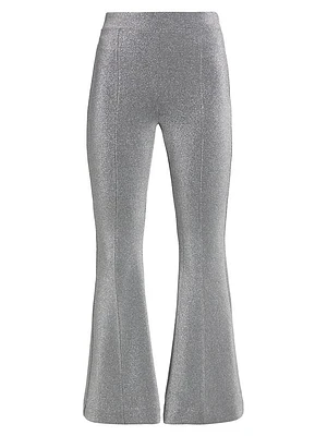 Lurex Crop Flared Pants
