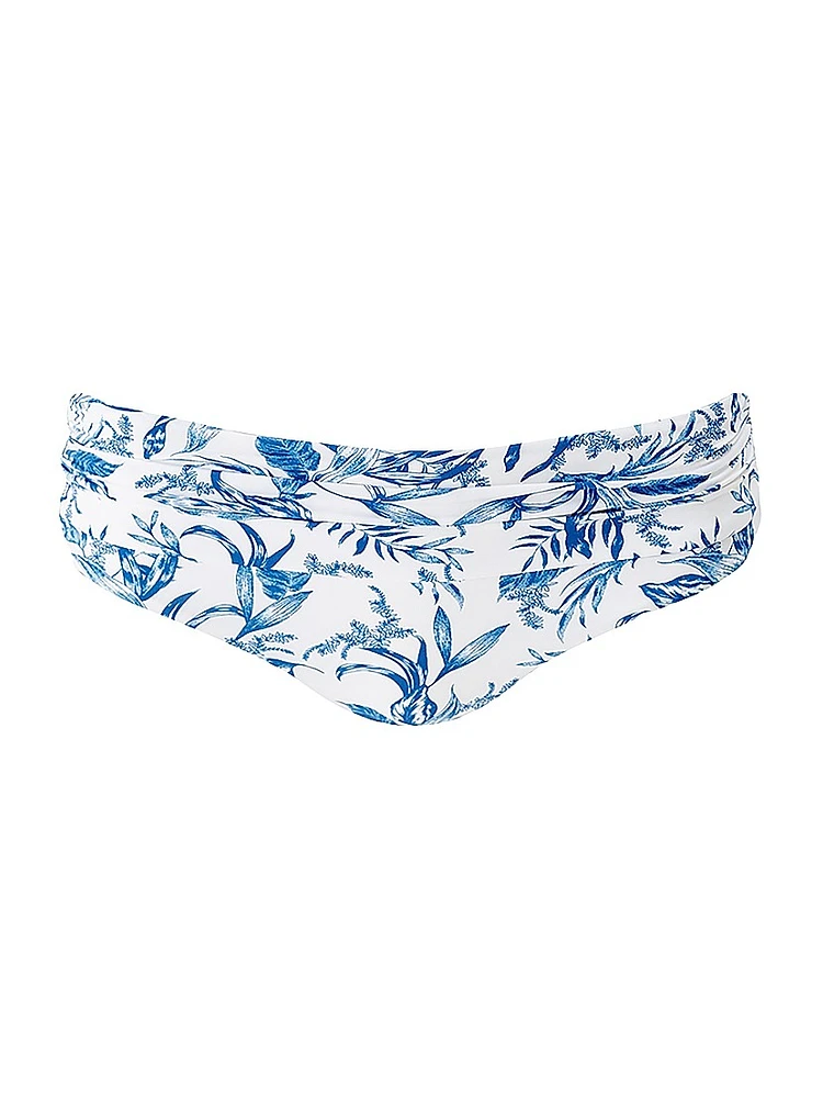 Bel Air Botanical Ruched Bikini Bottom