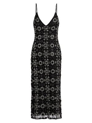 Lauriane Embellished Midi-Dress