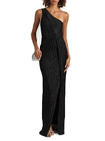 Elaine One-Shoulder Gown