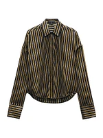 Martha Silk-Blend Button-Up Shirt