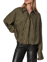 Martha Silk-Blend Button-Up Shirt