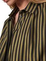 Martha Silk-Blend Button-Up Shirt