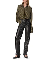 Martha Silk-Blend Button-Up Shirt