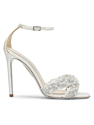 Melodie 105MM Embellished Satin Sandals