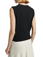 Logo Bow Intarsia-Knit Tank Top