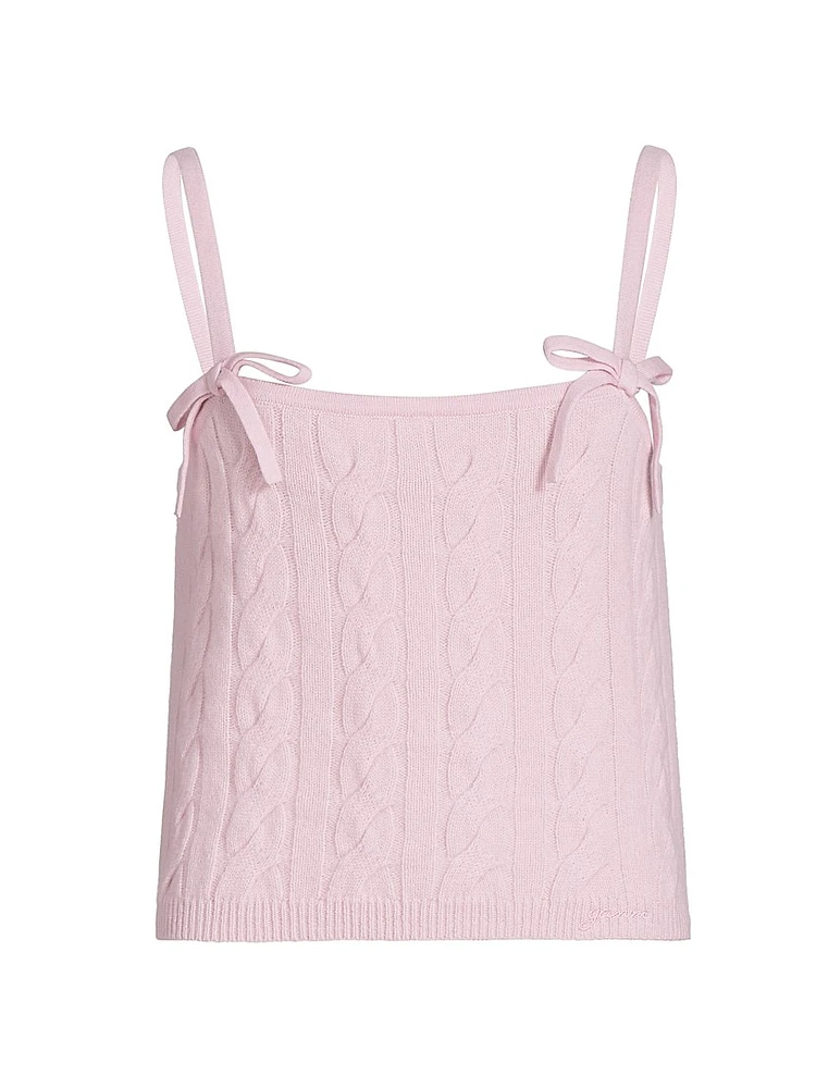 Bow Strap Wool-Cashmere Top