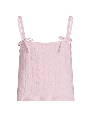 Bow Strap Wool-Cashmere Top