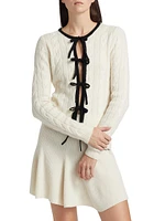 Wool & Cashmere Cabled Cardigan