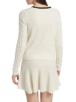 Wool & Cashmere Cabled Cardigan