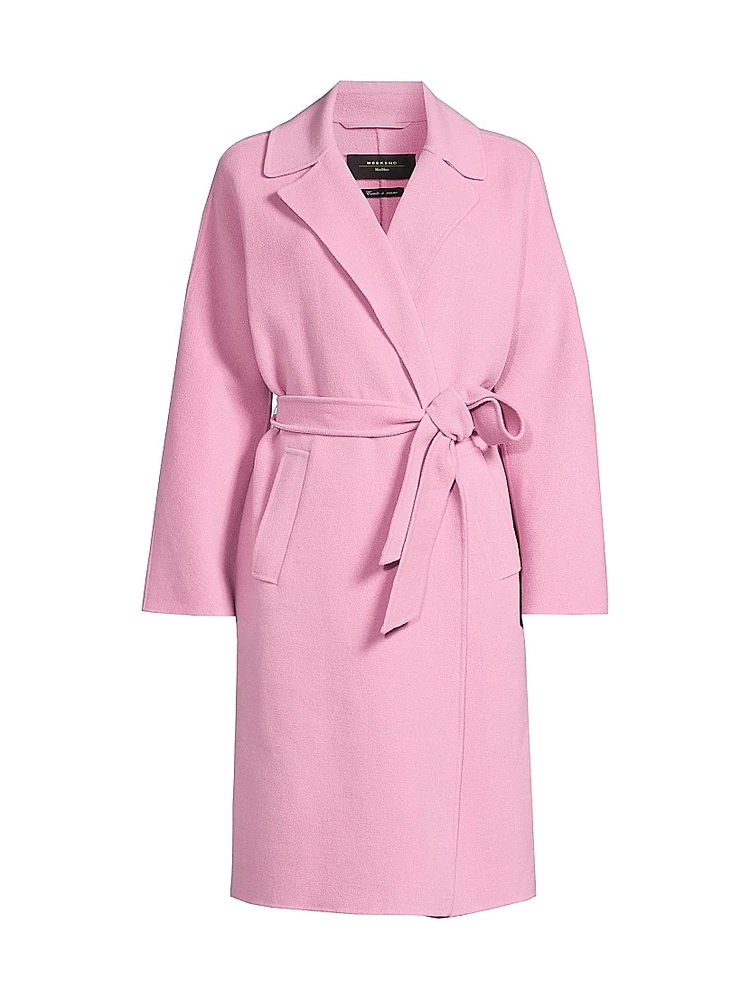 Civada Tie-Waist Wool-Blend Coat